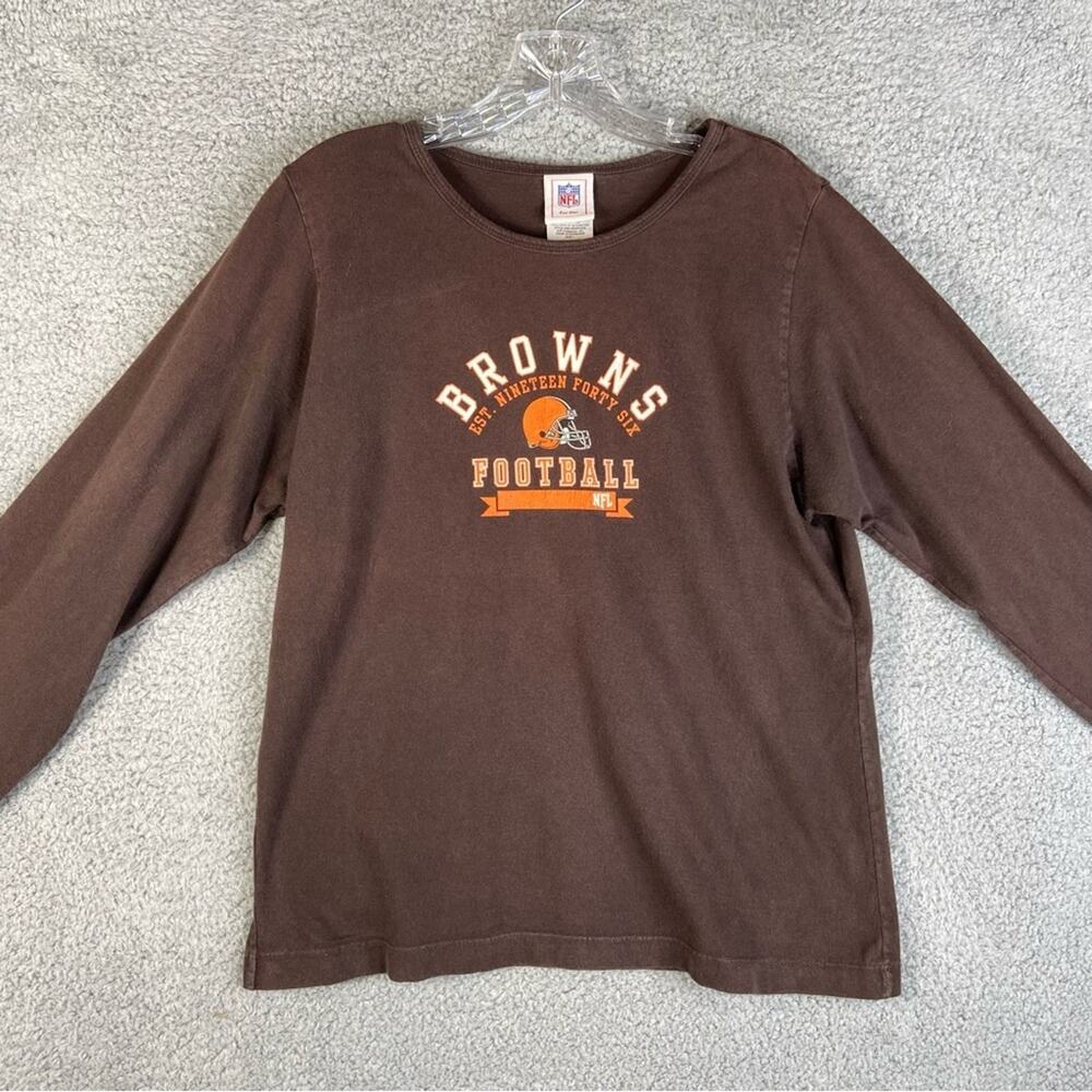 NFL For Her Cleveland Browns Long Sleeve T-Shirt Large